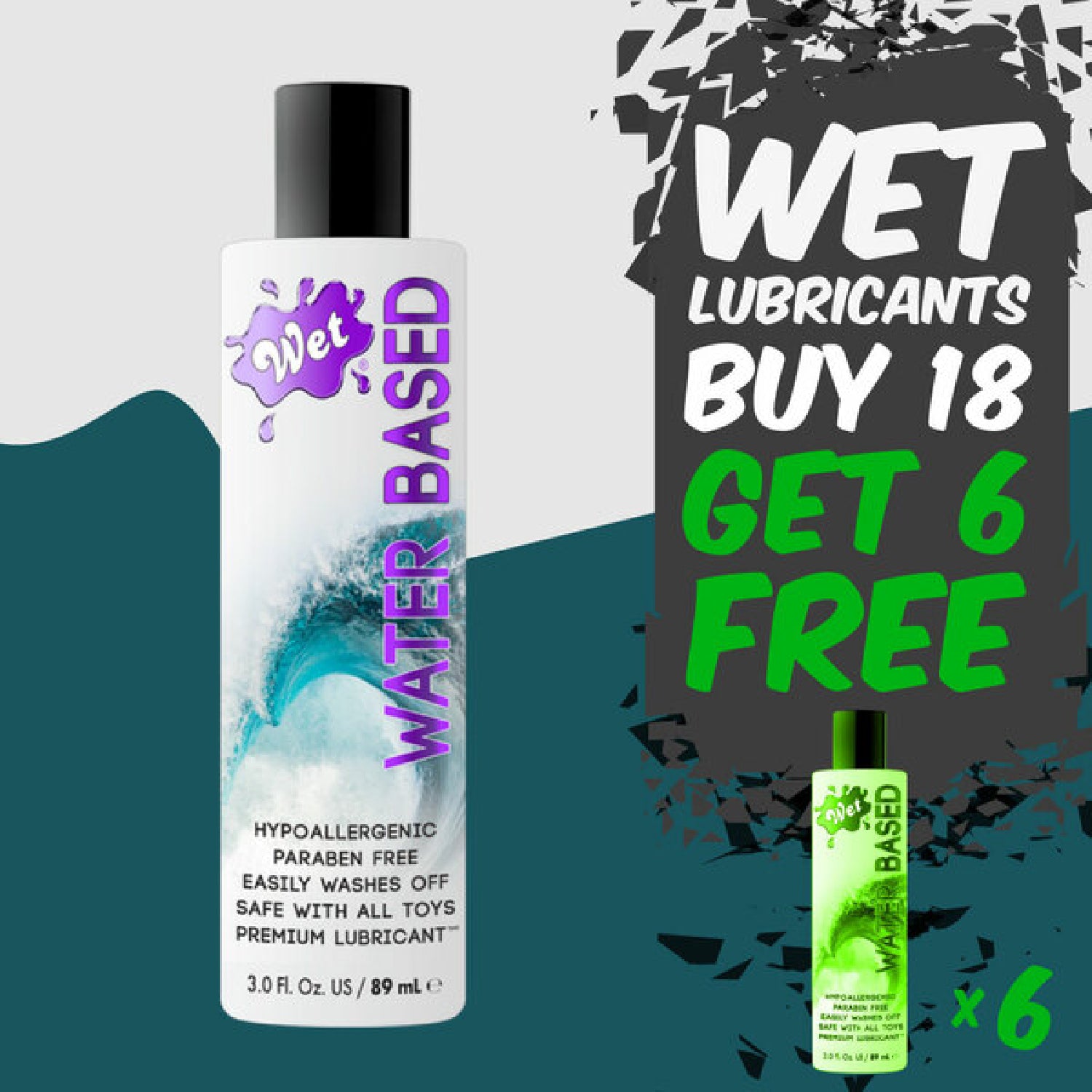 Wet® Water Based Premium Lubricant - 24 Pack Wet