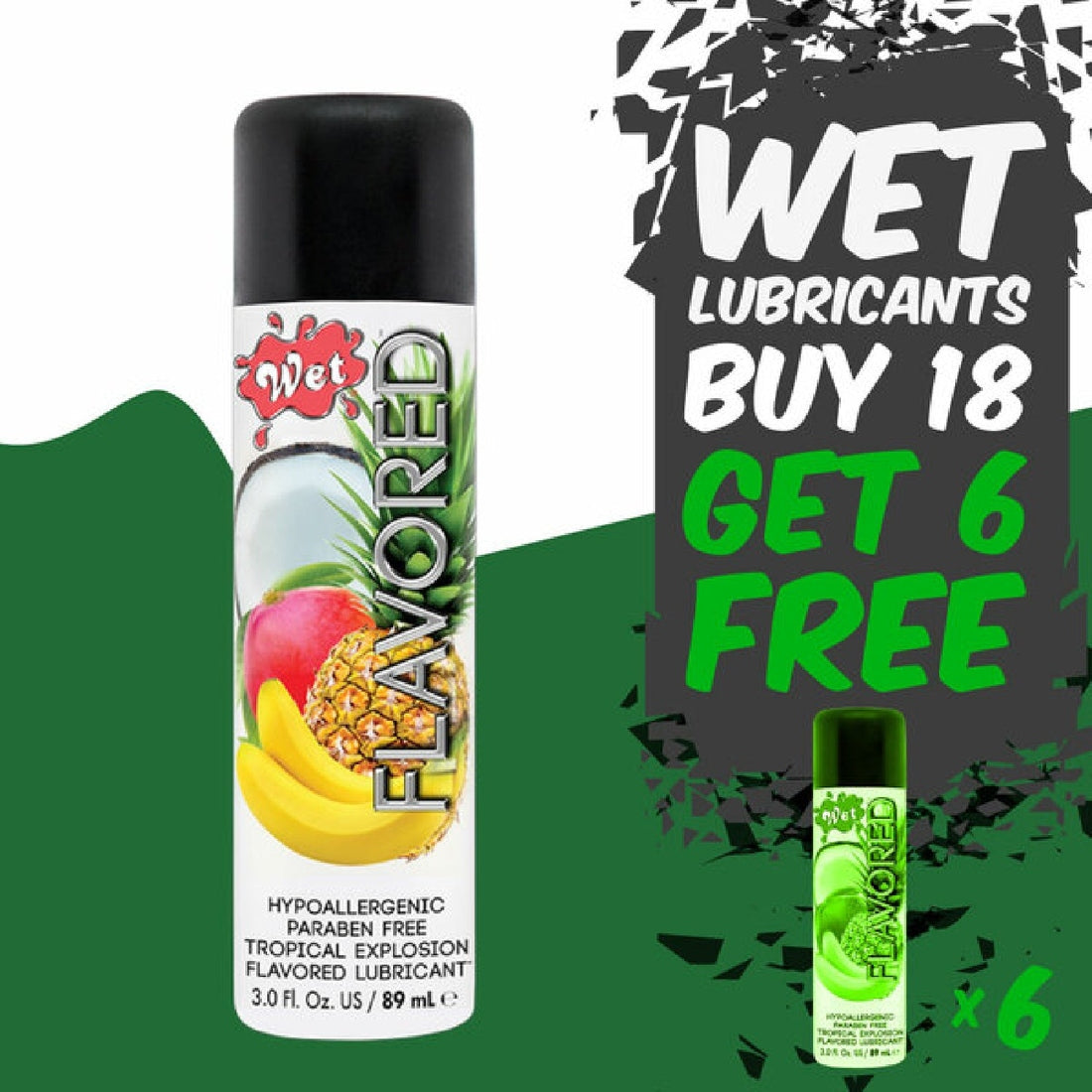 Flavored - Wet® Flavored Lubricant 24 pack Tropical Explosion Wet