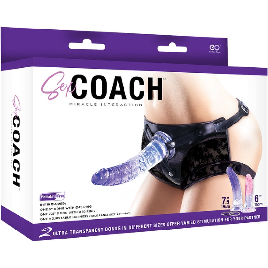 Sex Coach With 6 & 7" Dildo Excellent Power