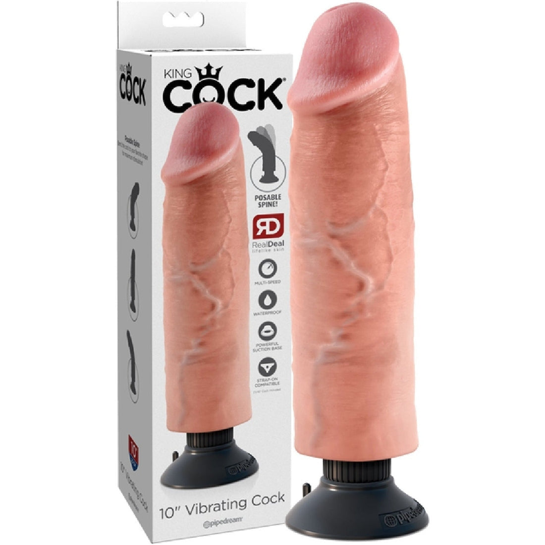 10" Vibrating Cock Pipedreams