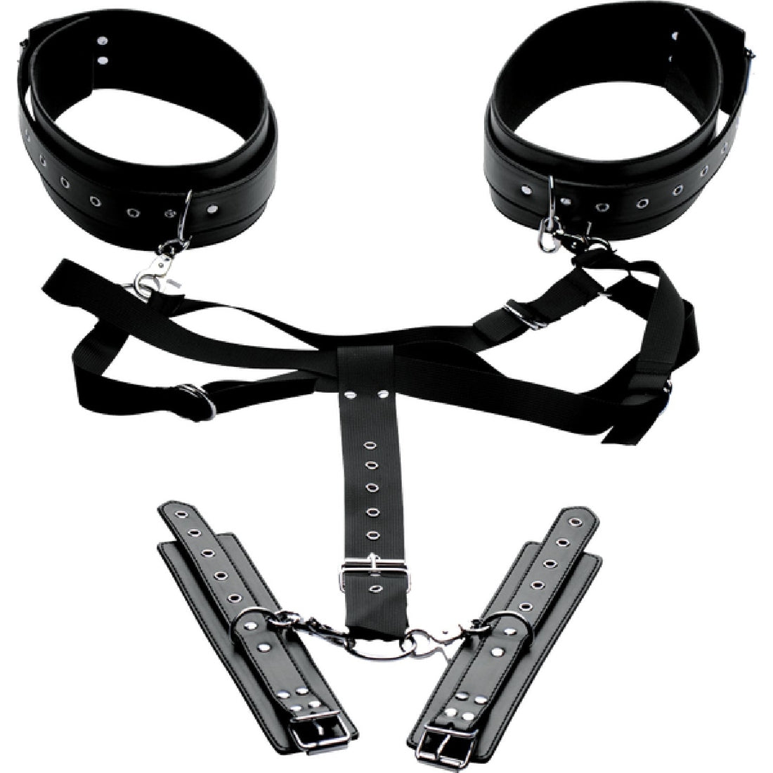 Acquire Easy Access Thigh Harness With Wrist Cuffs Xr Brands