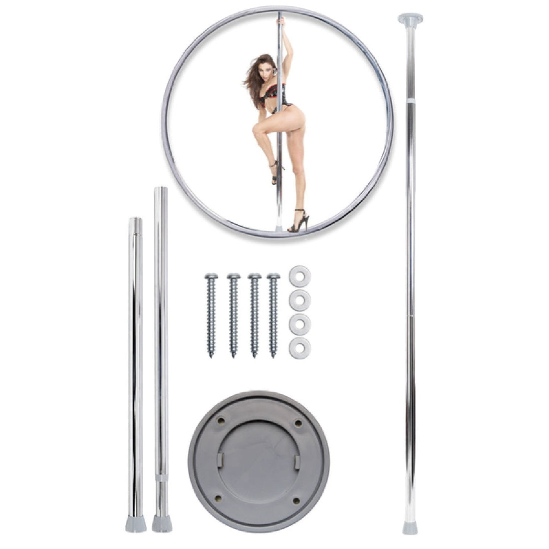 Fetish Fantasy Series Fantasy Dance Pole - Silver Pipedreams