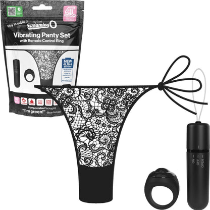 Vibrating Panty Set W/ Remote Ring 4t High Pitch Treble Screaming O