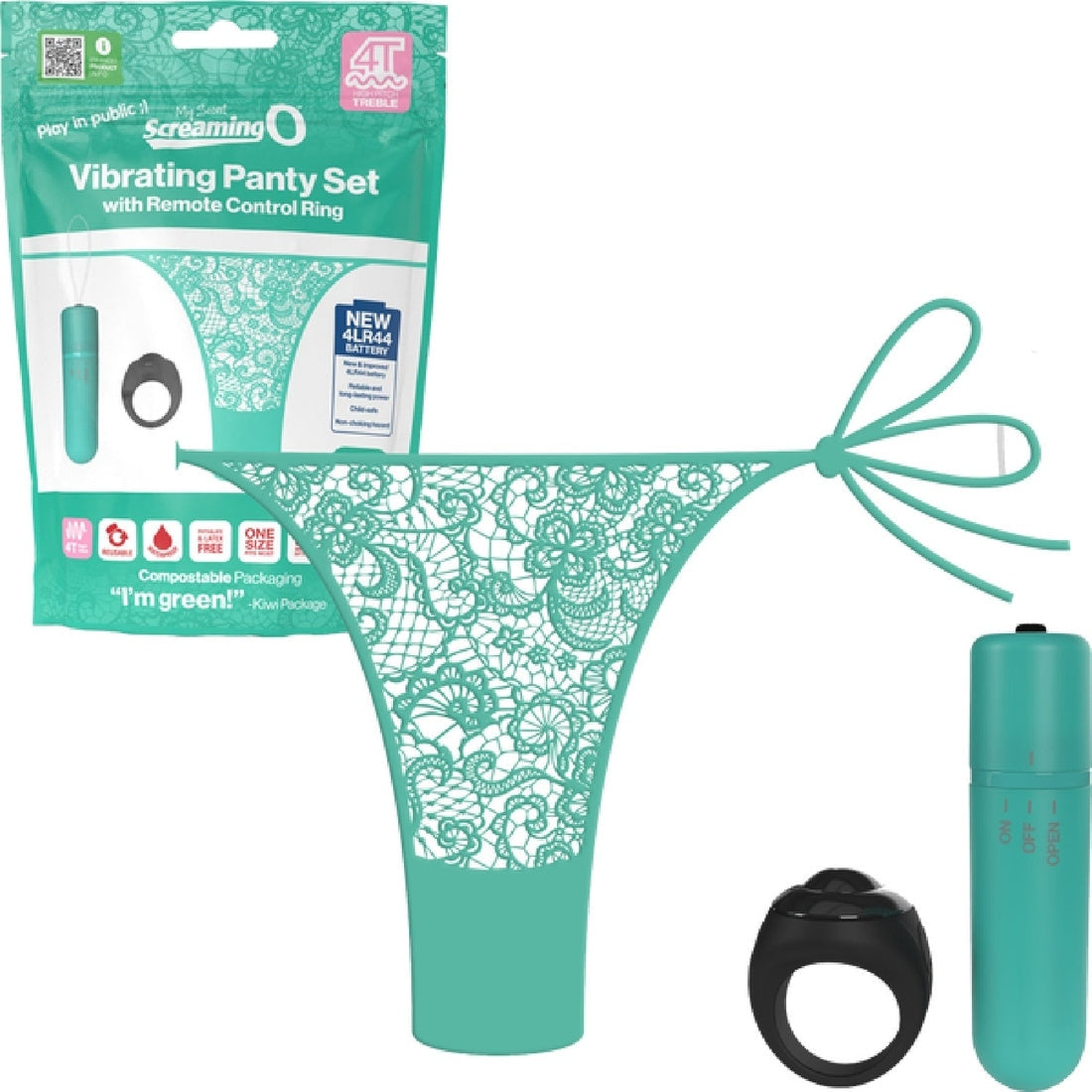 Vibrating Panty Set W/ Remote Ring 4t High Pitch Treble Screaming O