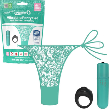 Vibrating Panty Set W/ Remote Ring 4t High Pitch Treble Screaming O