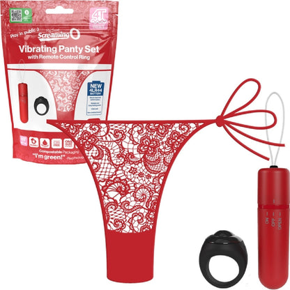 Vibrating Panty Set W/ Remote Ring 4t High Pitch Treble Screaming O