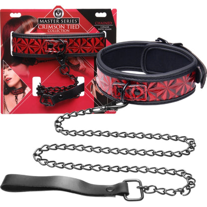 Crimson Tied Collar With Leash Xr Brands