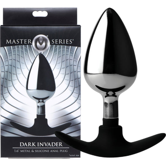 Dark Invader Metal And Silicone Anal Plug - Large Xr Brands