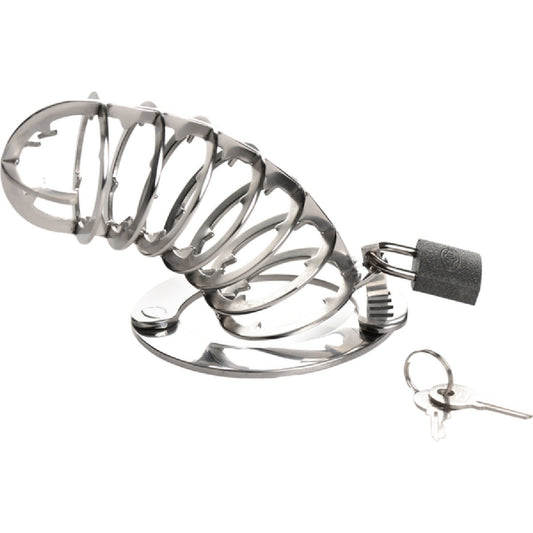 Stainless Steel Spiked Chastity Cage Xr Brands