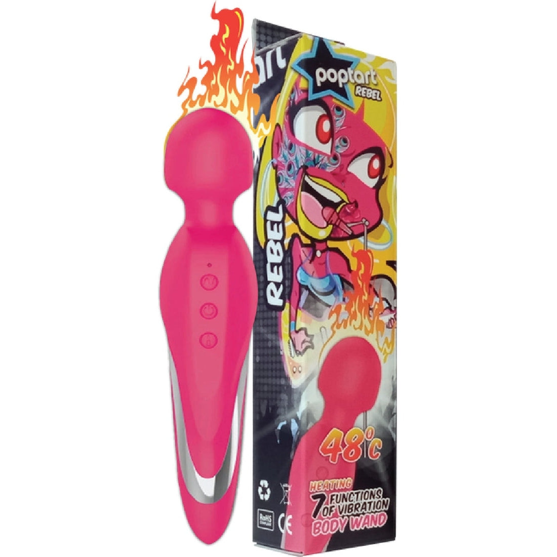 Rechargable Warming Body Wand - Pink Celebrity Knights