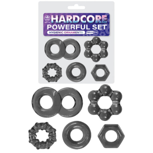 Hardcore Powerful Cockring Set Excellent Power