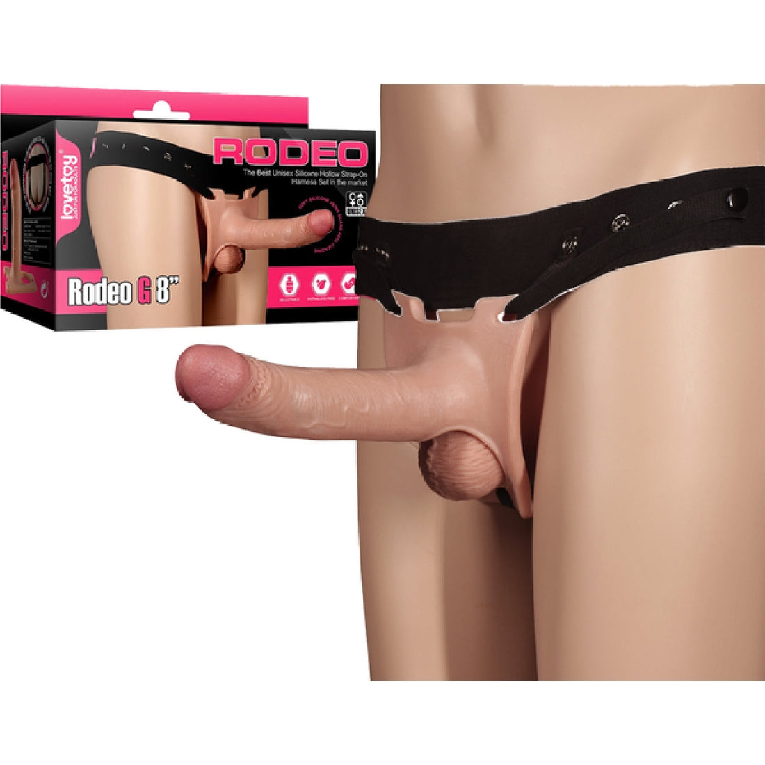 Hollow G 8" Strap-on Lovetoy