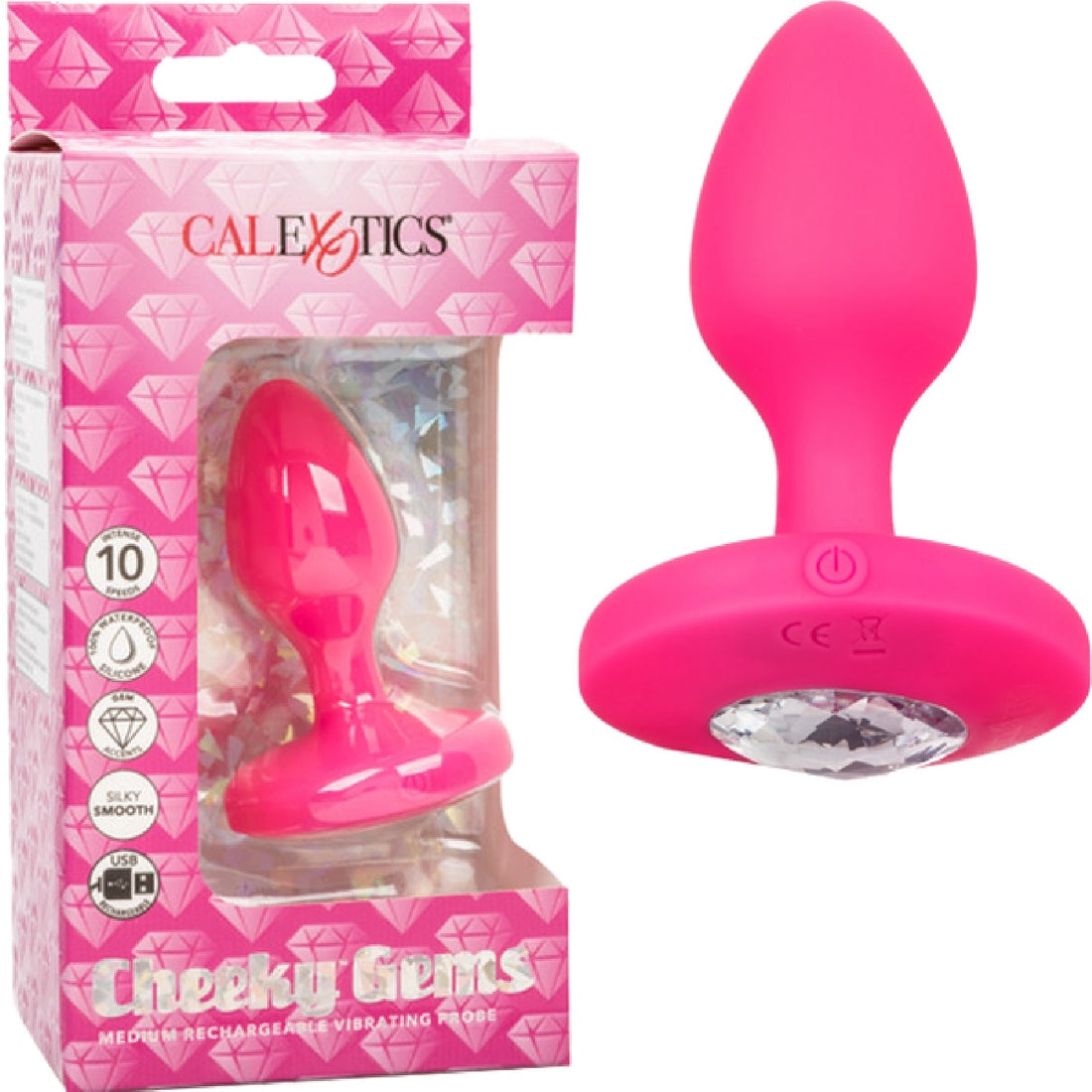 Cheeky Gems Medium Rechargeable Vibrating Probe California Exotic Novelties