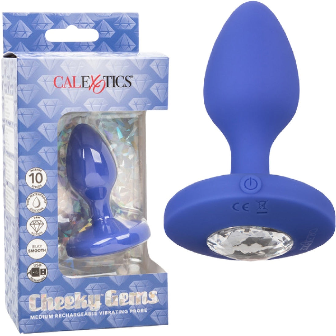 Cheeky Gems Medium Rechargeable Vibrating Probe California Exotic Novelties