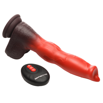 Ramming Hound Thrusting & Vibrating Silicone Dildo Xr Brands