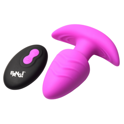 Rotating & Vibrating Silicone Butt Plug w/ Remote Xr Brands