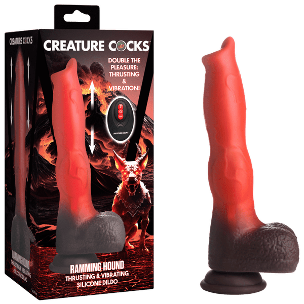 Ramming Hound Thrusting & Vibrating Silicone Dildo Xr Brands