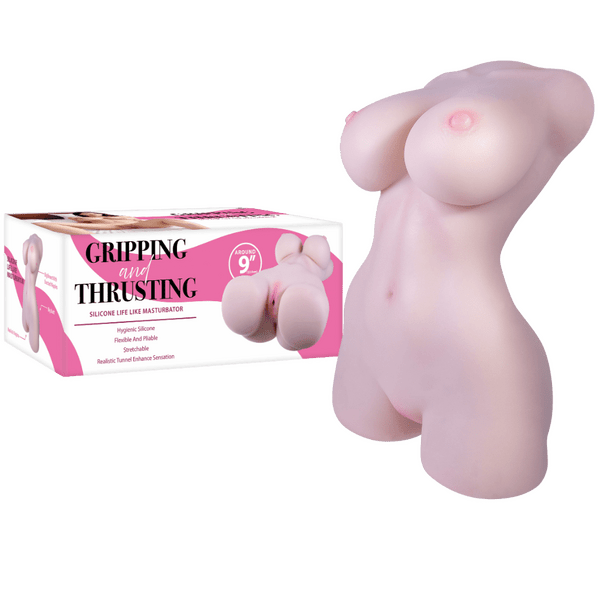 Silicone Life-Like Masturbator - 9'' Torso Excellent Power